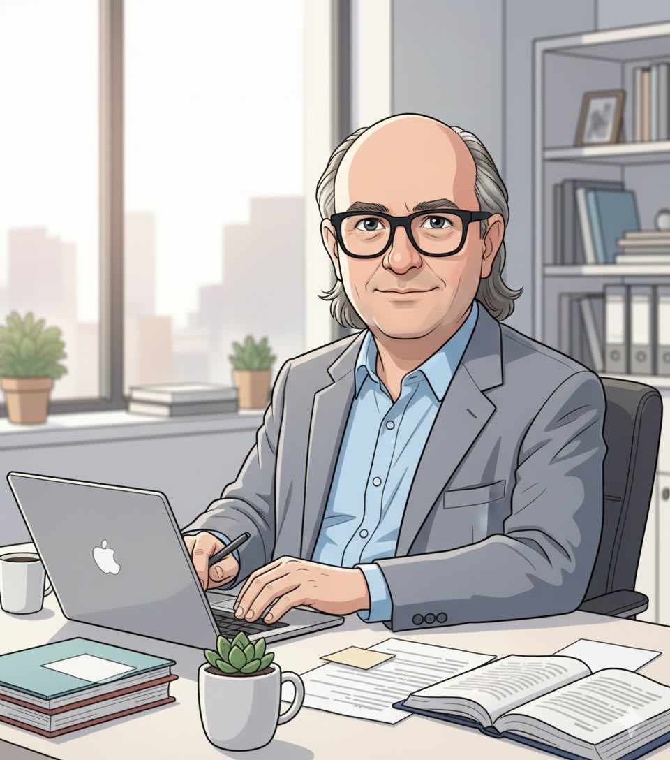 Ultrarrealista Professional Office Portrait Prompt (Spanish) – man in a suit in an office, AI image made with Nano Banana Pro