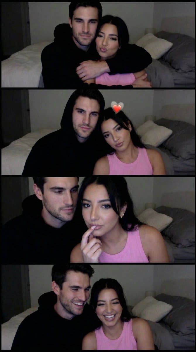 Lo-Fi Webcam Photobooth Couple Strip Prompt (JSON) – couple in a bedroom, AI image made with Nano Banana Pro