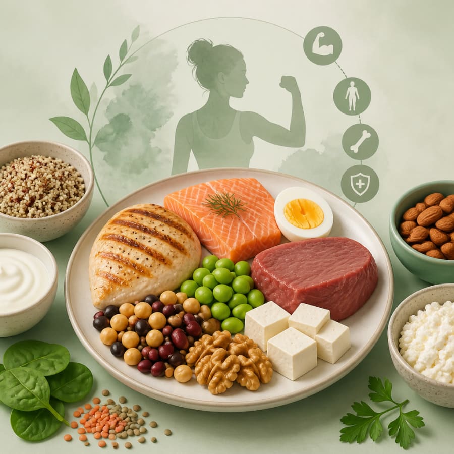 Proteína en la dieta: ¿Cuánta necesitas y de dónde obtenerla?