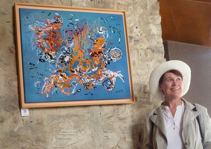 OEUVRE PRIMEE 2 EME PRIX - ECHOES OF JOY- d'après le trio à cordes de L.V.Bethoven -  60 x 80.JPG