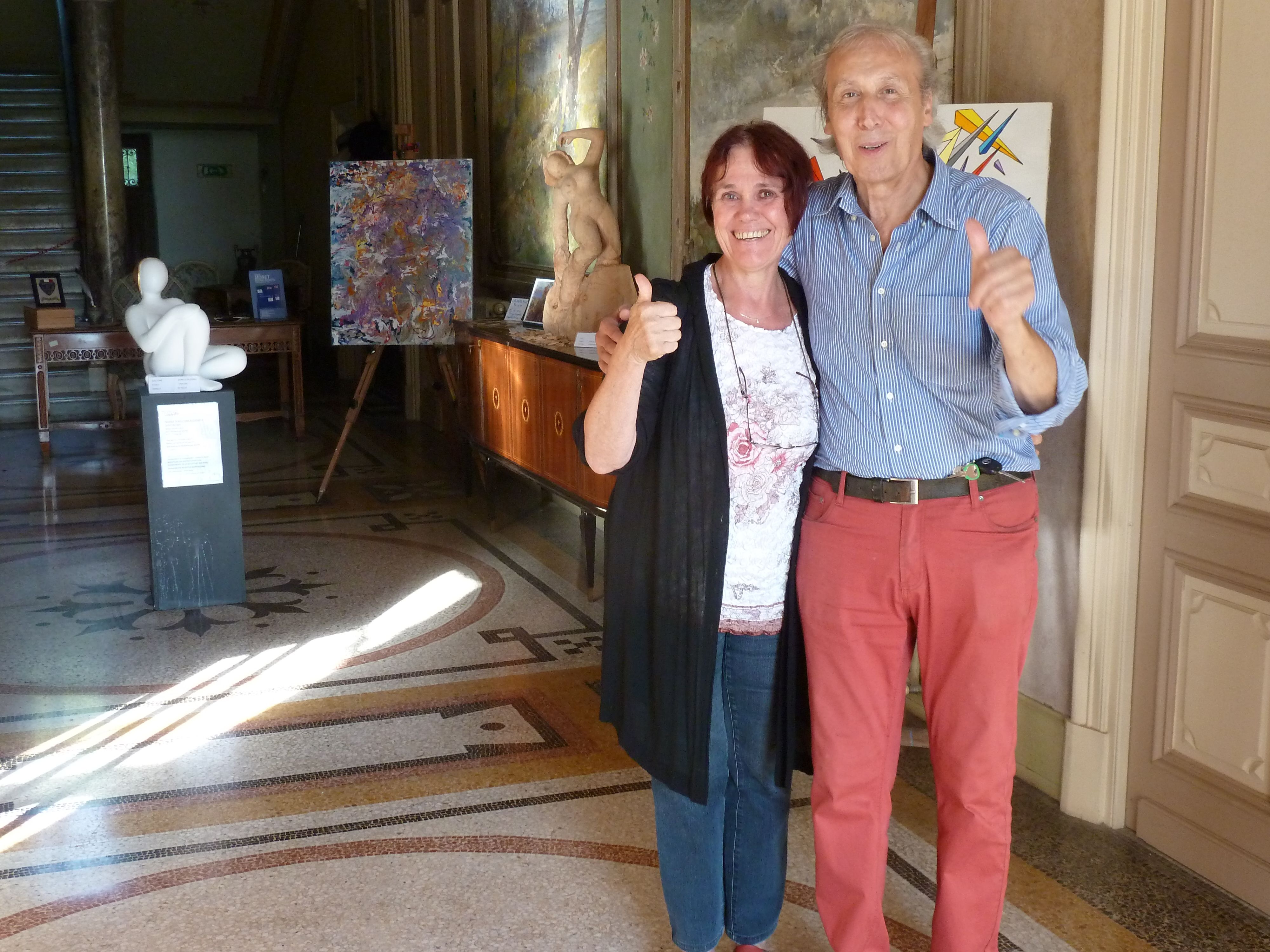 MORIS DE LEYVA  ARTISTE GALERISTE DE LA TOUR DES ARTISTES ET NADIA.JPG