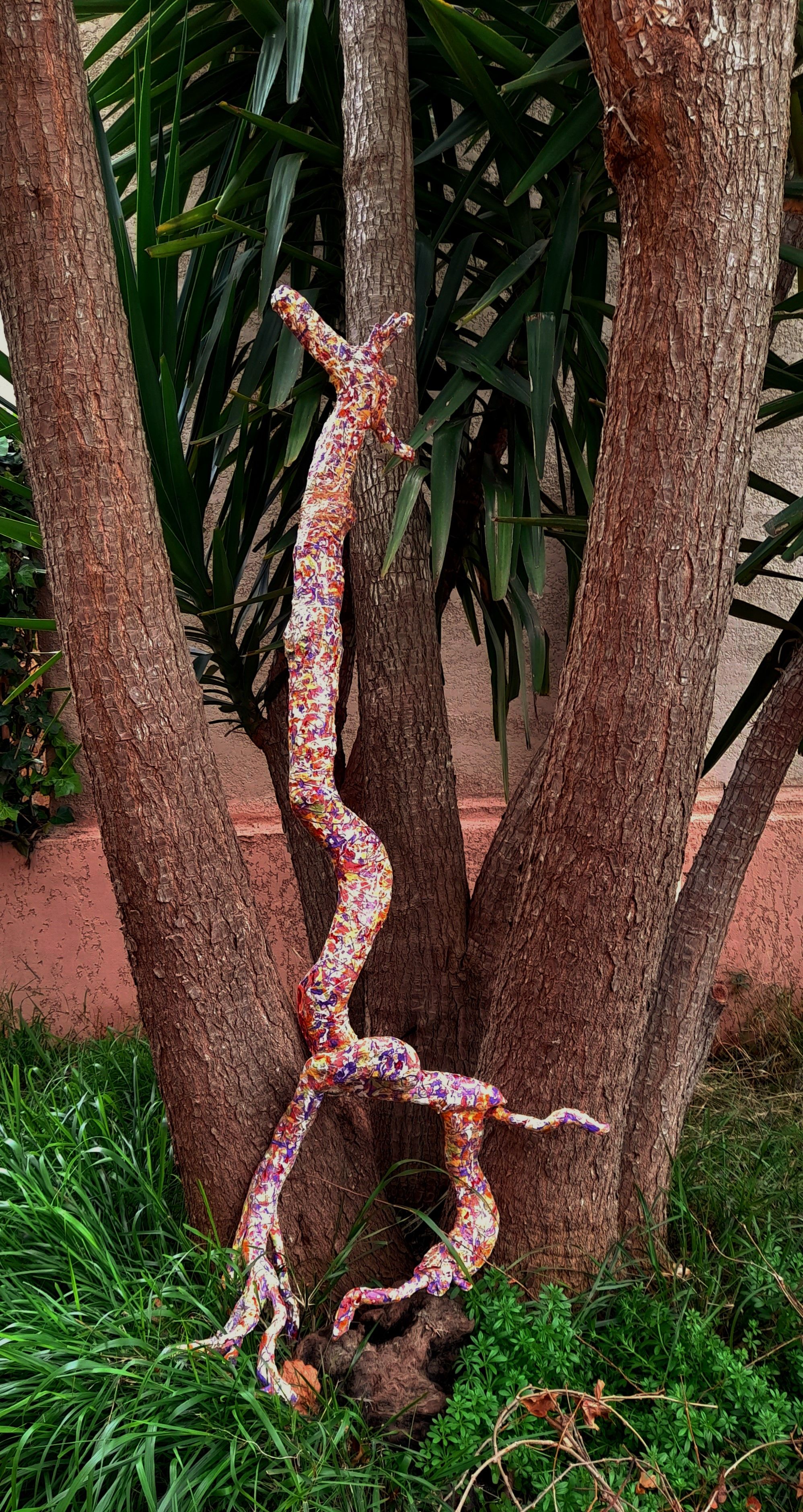La grande girafe - Acrylique sur bois - 160 x 60 - Collection privée.jpg