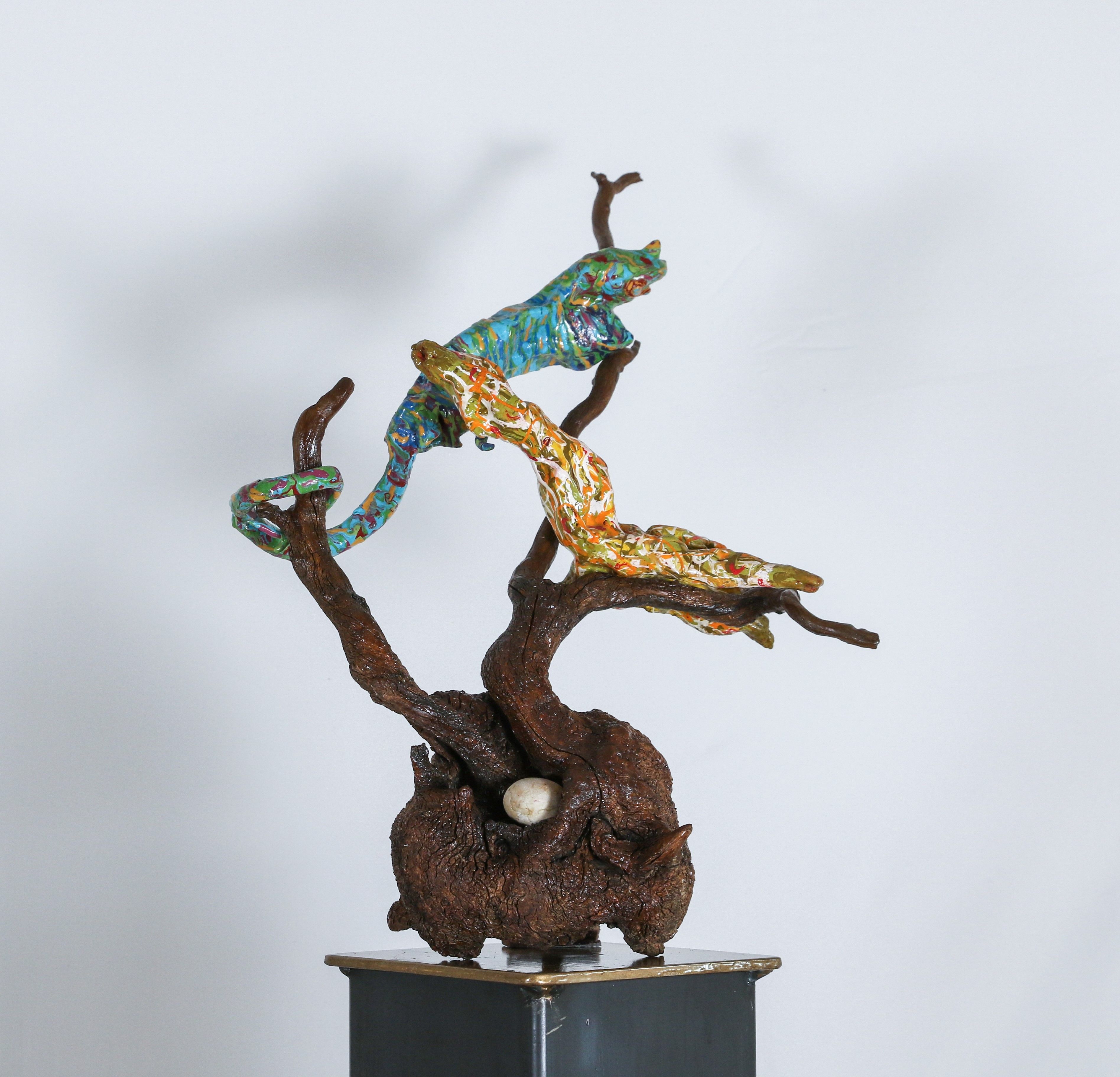 Le caméléon et l'endormi