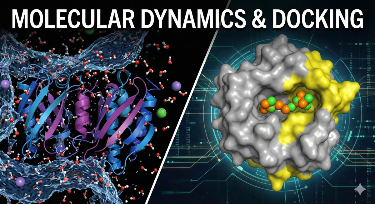 MD Simulation, Molecular Docking, In silico studies, Visualization - Research Decode Consultancy Cover Image