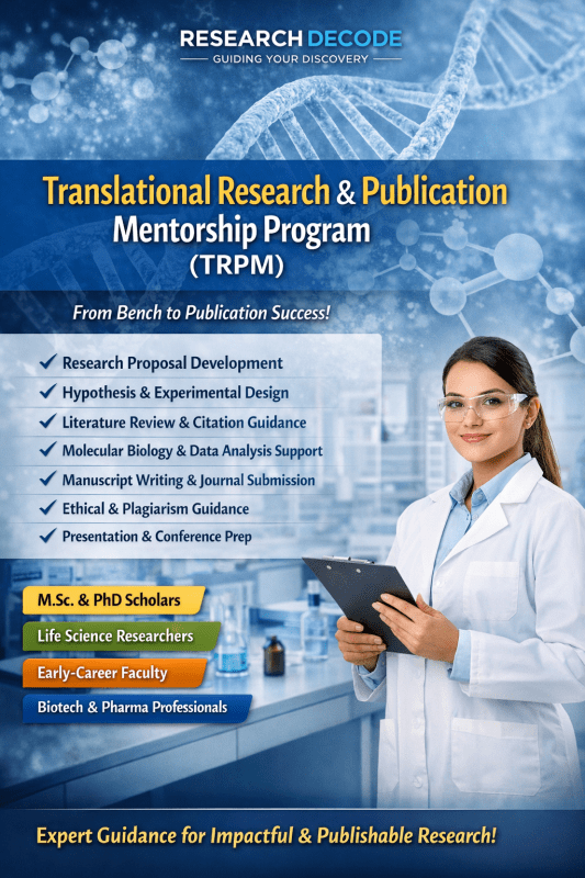Translational Research & Publication Mentorship Program (TRPM) - Research Decode Consultancy Cover Image