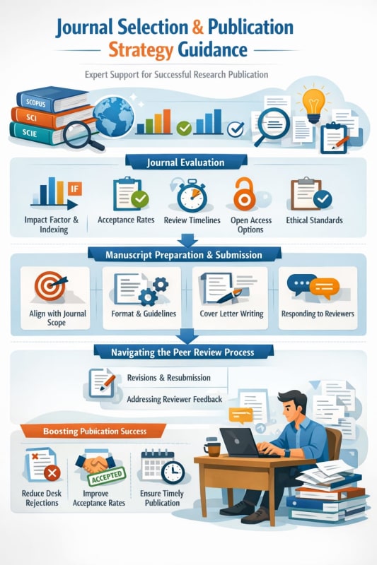 Journal Selection and Publication Strategy Guidance - Research Decode Consultancy Cover Image