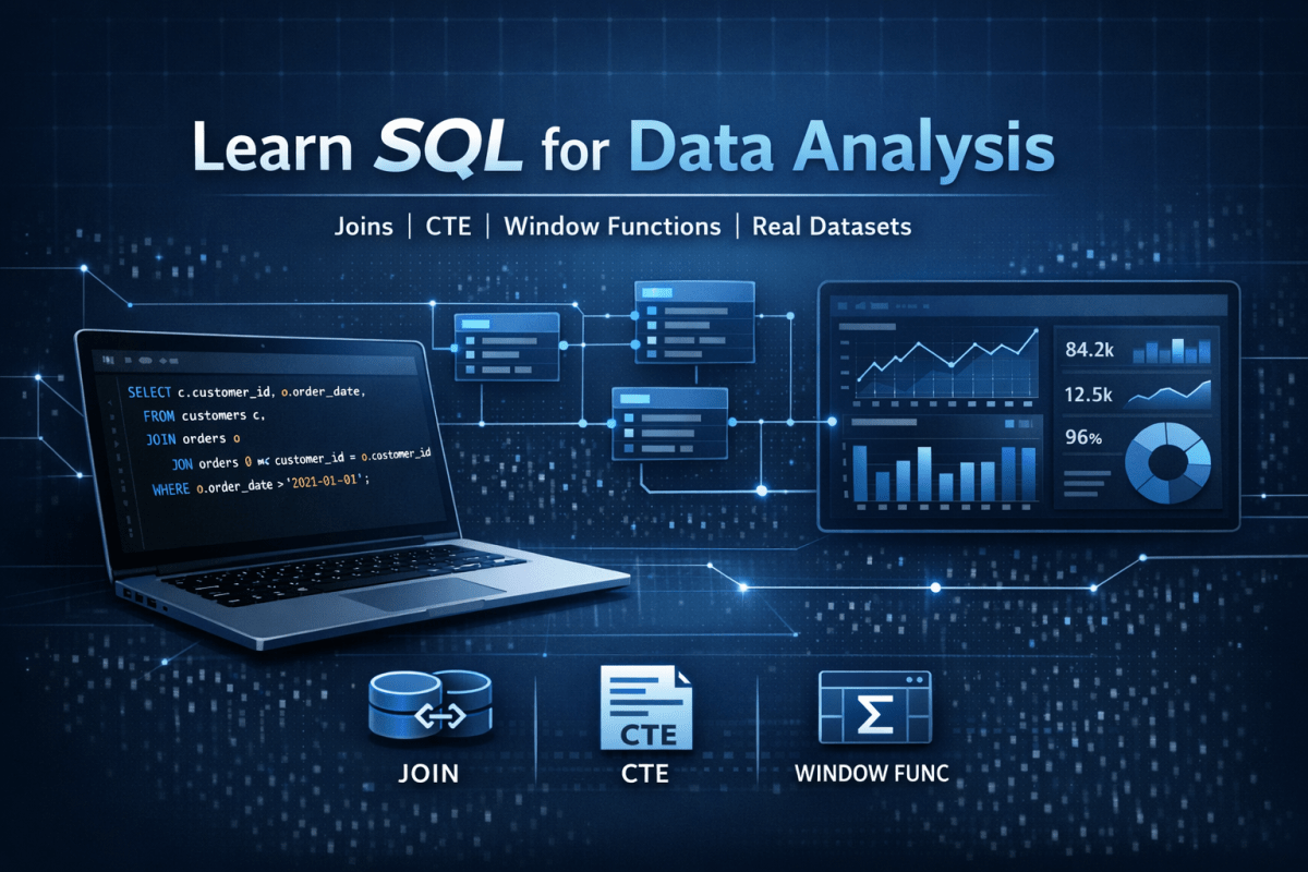 SQL for Data Analysis – Master Joins, CTE & Window Functions - Research Decode Consultancy Cover Image