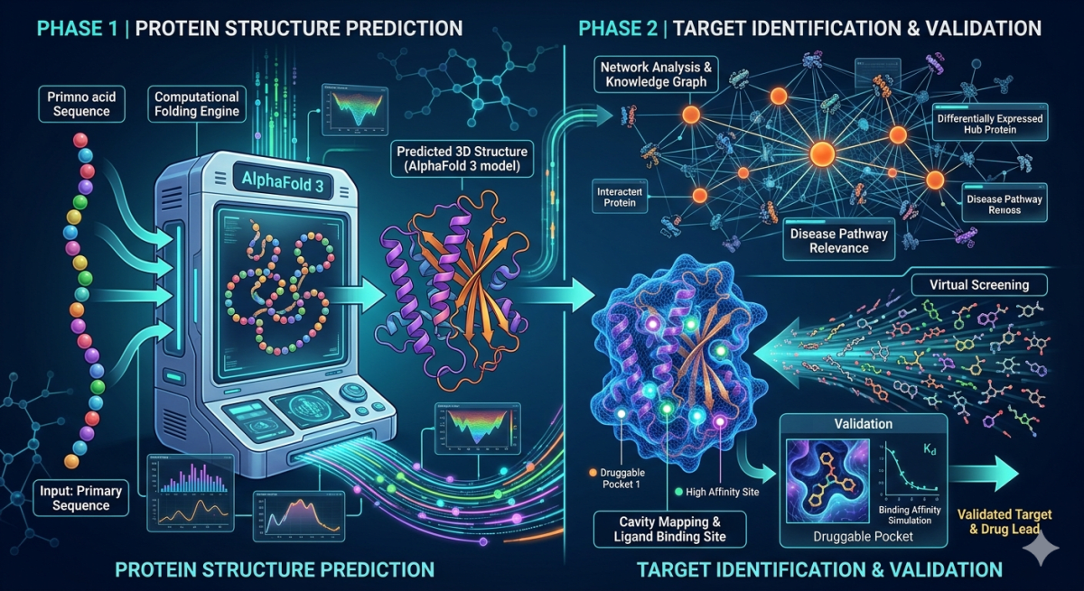 Protein structure prediction and target identification using bioinformatics tools - Research Decode Consultancy Cover Image