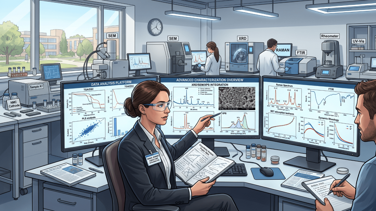 Data Analysis: Materials Analysis with Advanced Characterization Techniques - Research Decode Consultancy Cover Image