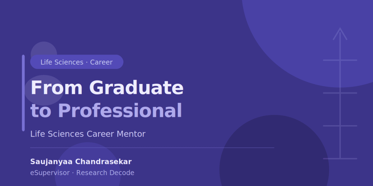 From Graduate to Professional – Life Sciences Career Mentor - Research Decode Consultancy Cover Image