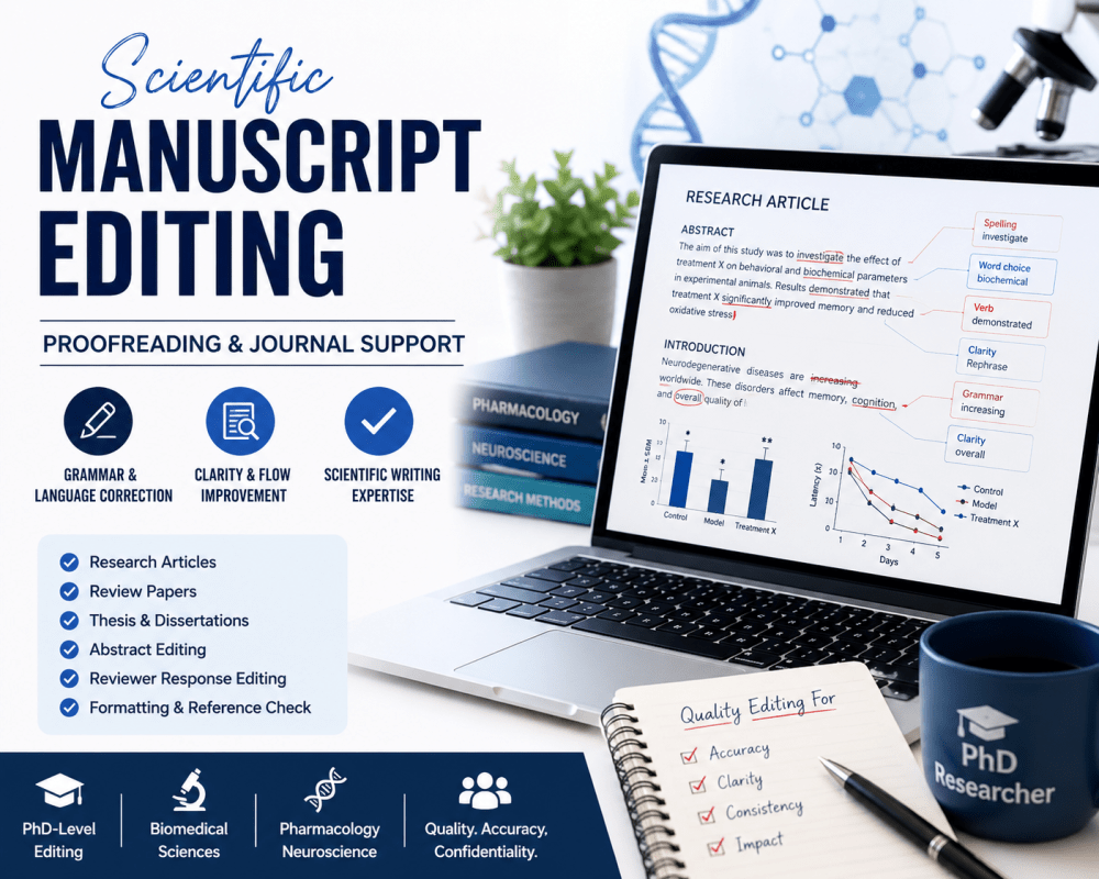 Scientific Manuscript Editing and Proofreading for Research Papers - Research Decode Consultancy Cover Image