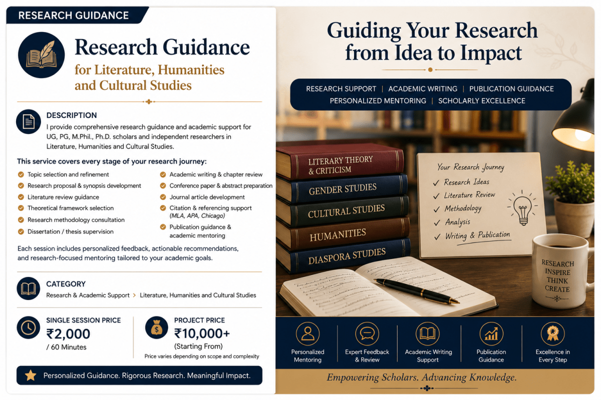 Research Guidance for Literature, Humanities and Cultural Studies - Research Decode Consultancy Cover Image