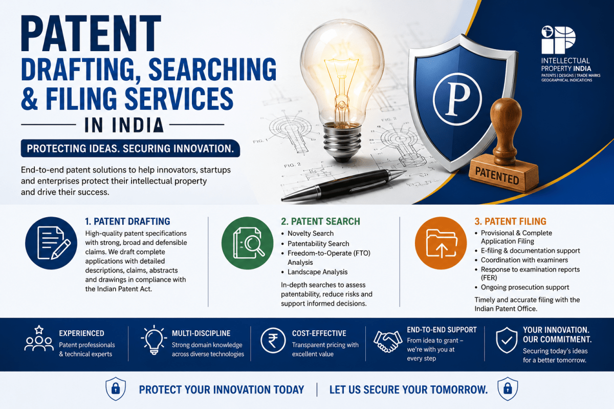 Patent Drafting, Searching and Filing Services in India - Research Decode Consultancy Cover Image