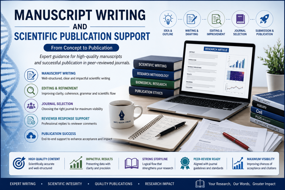 Manuscript Writing and Scientific Publication Support - Research Decode Consultancy Cover Image