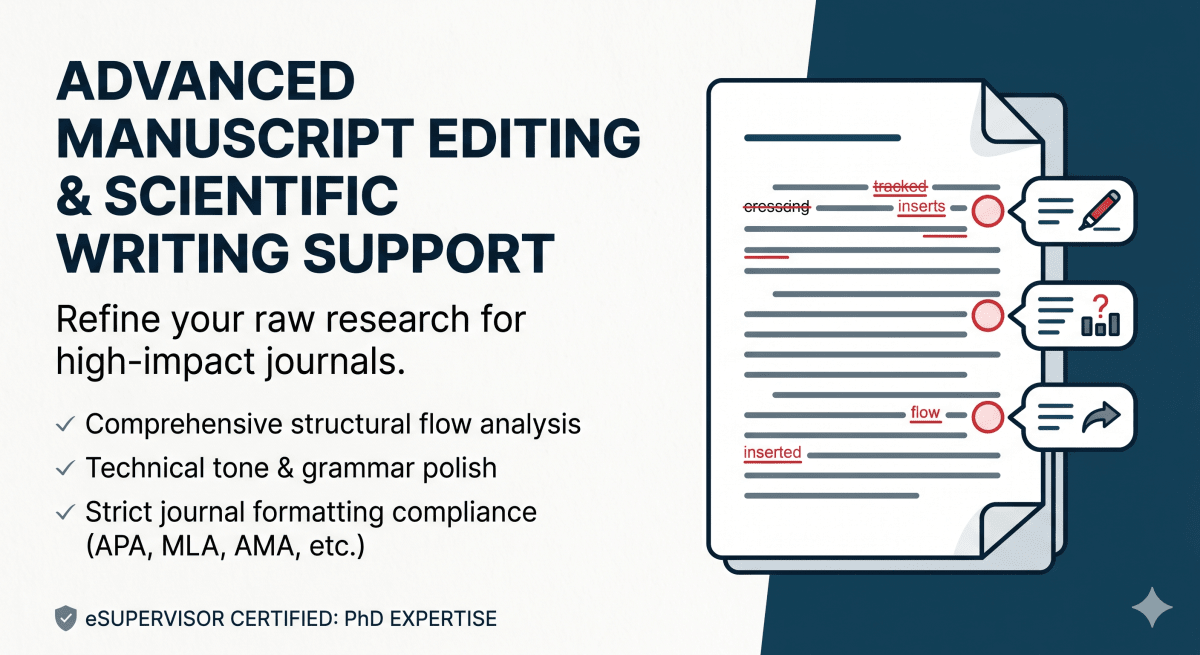 Manuscript editing and scientific writing support. - Research Decode Consultancy Cover Image