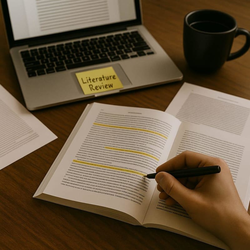LITERATURE REVIEW ASSISTANCE - Research Decode Consultancy Cover Image