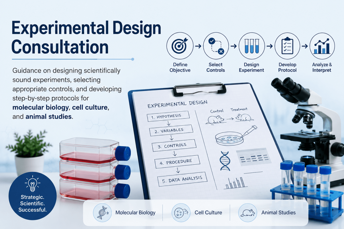 Experimental Design Consultation for Molecular biology, Cell culture, and Animal studies. - Research Decode Consultancy Cover Image