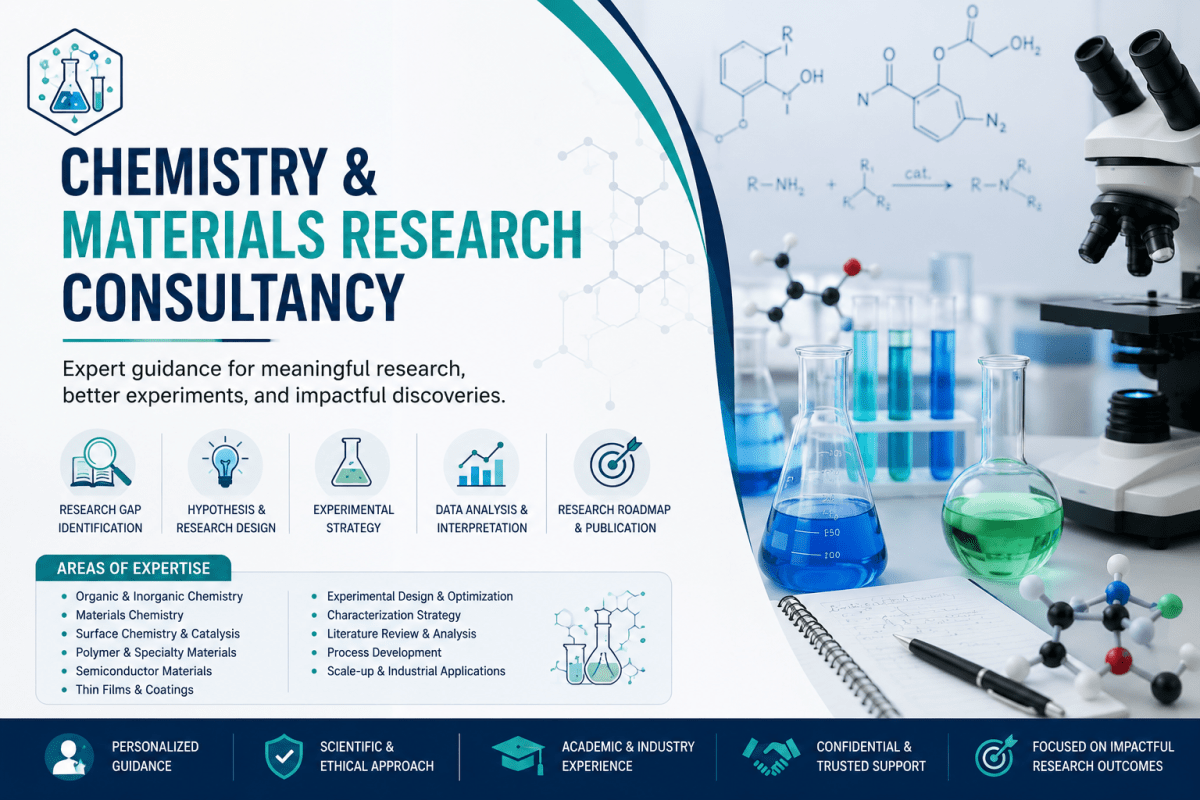 Chemistry & Materials Research Design and Research Hypothesis Consultancy - Research Decode Consultancy Cover Image