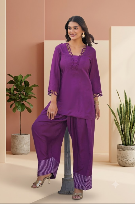 The Royal Violet Loop Salwar Set