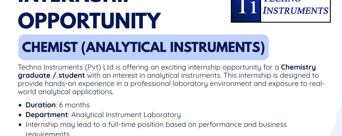 Intern- Chemist Analytical Instruments