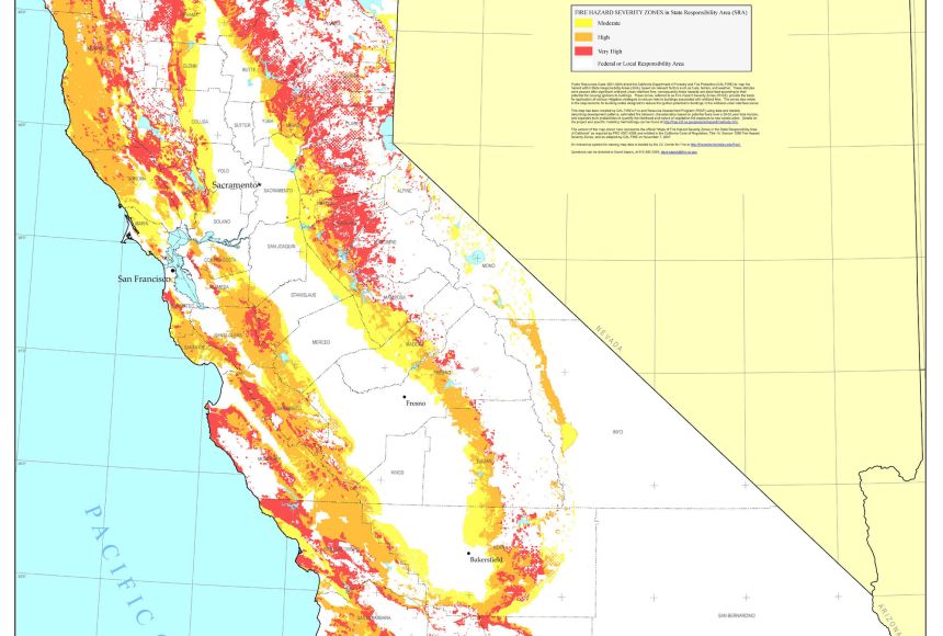 california fire risk map 2021