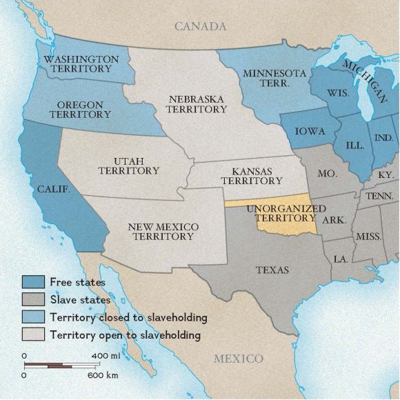 Kansas Nebraska Act Of 1854 Map Kansas-Nebraska Act | National Geographic Society