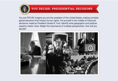 You Decide: Presidential Decisions  National Geographic Society