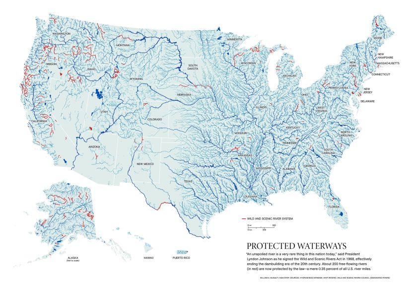 Wild And Scenic Rivers Map Protected Waterways | National Geographic Society