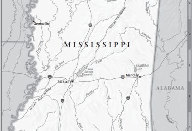 Mississippi Tabletop Map  National Geographic Society
