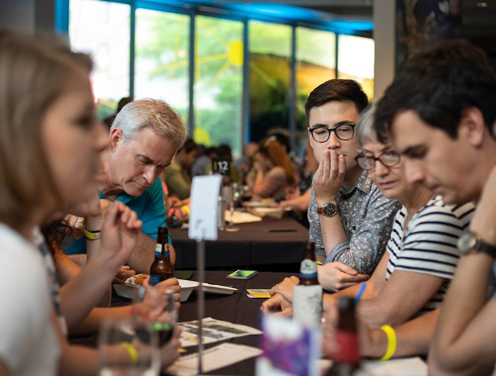 Group playing trivia.