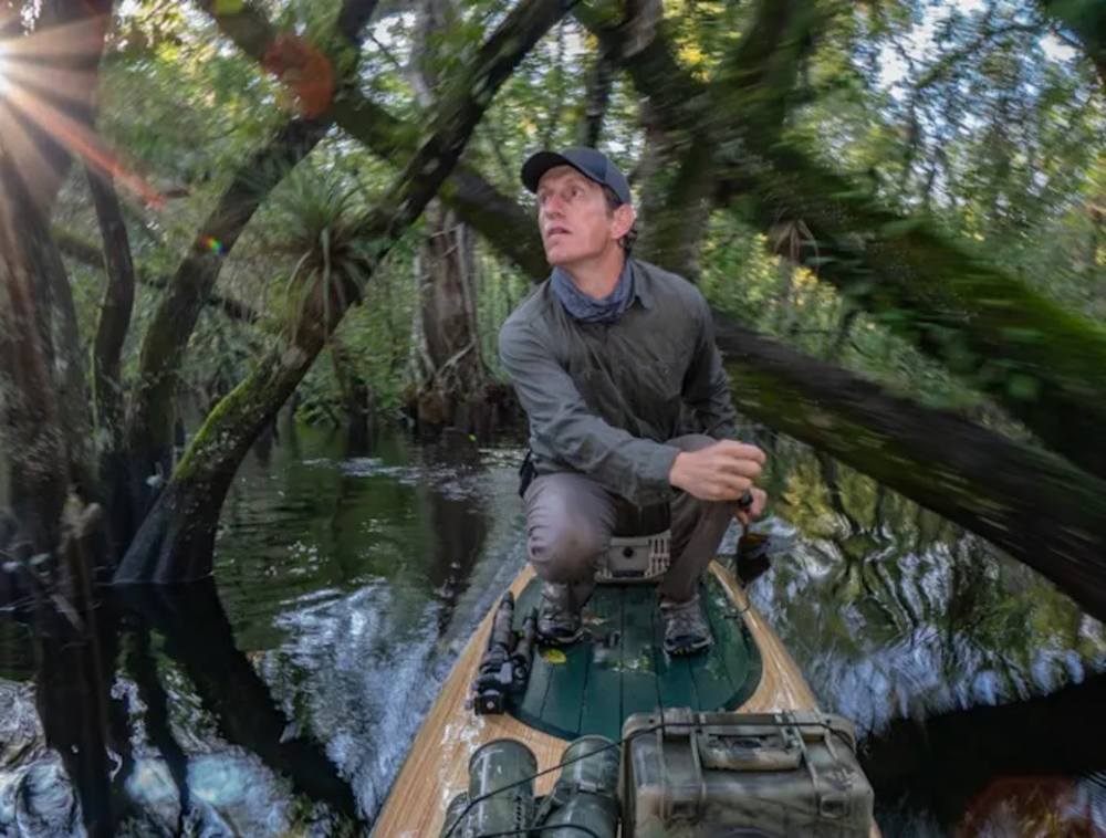 Carlton Ward Jr. on a kayak.