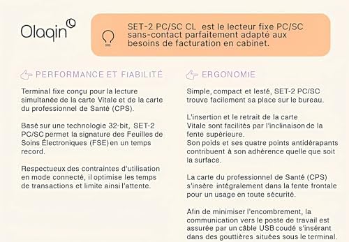 Vue 4 de Lecteur Carte Sesam Vitale