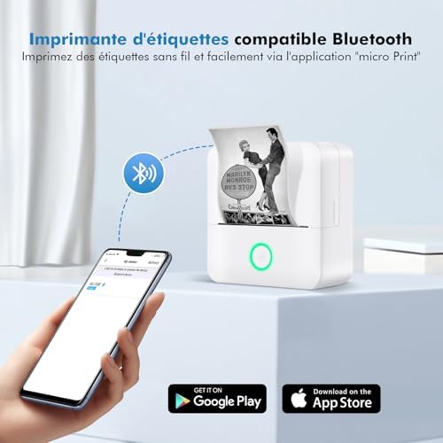 Vue 2 de Lovcoyo Imprimante Etiquette Autocollante