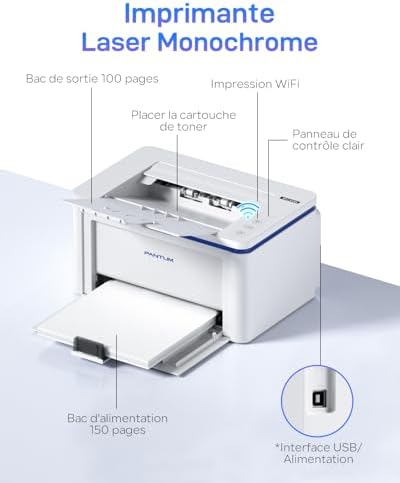 Vue 4 de Pantum Bpw Imprimante Laser