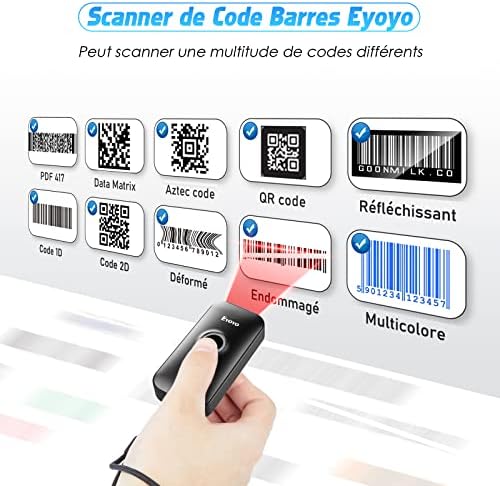 Vue 2 de Eyoyo Bluetooth Barcode
