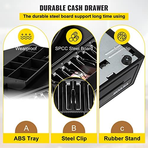 Vue 3 de Vevor Tiroircaisse Enregistreuse Cm