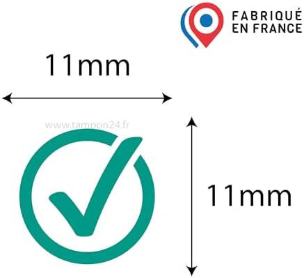 Vue 2 de Tampon Check Mm Cachet