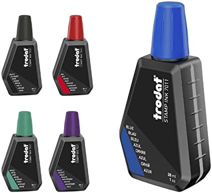 Vue 6 de Flacon Dencre Bleue Trodat