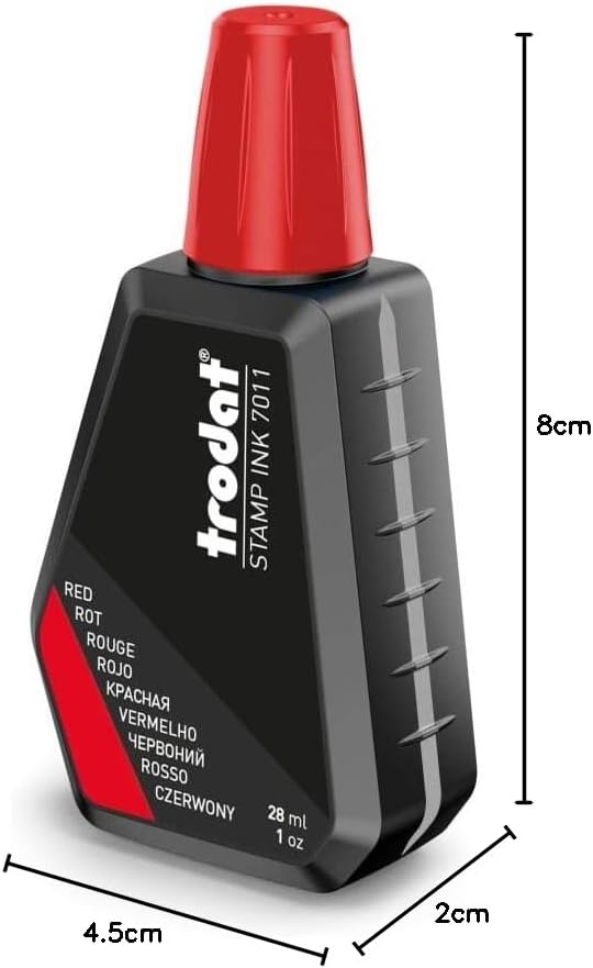 Vue 4 de Trodat Flacon Dencre Rouge