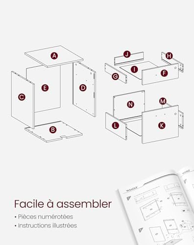 Vue 6 de Vasagle Caisson De Bureau