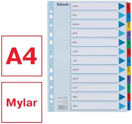 Vue 2 de Esselte Intercalaires Touches Imprimees