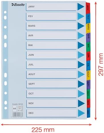 Vue 4 de Esselte Intercalaires Touches Imprimees