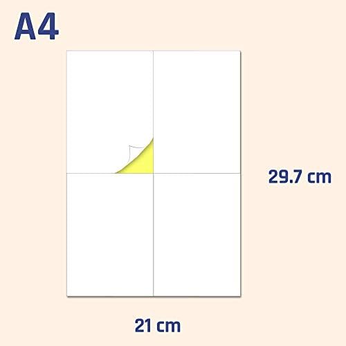 Vue 2 de Feuilles Grandes Etiquettes Autocollantes