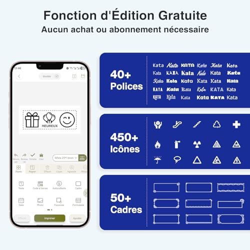 Vue 5 de Supvan Etiqueteuse Bluetooth