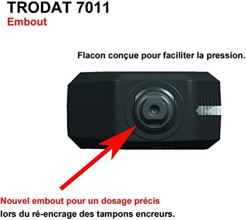 Vue 4 de Flacon Dencre Noire Trodat
