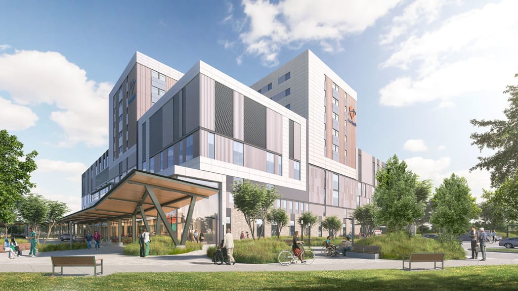 Updated New Surrey Hospital rendering