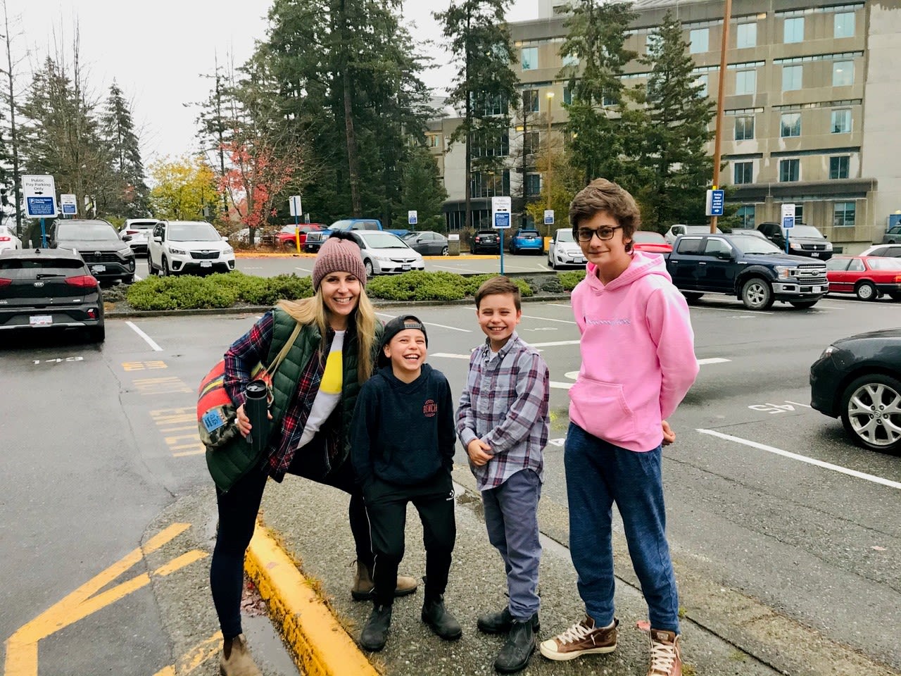 Joanne Falvai and her children