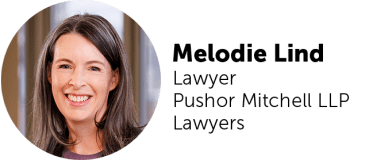 Melodie Lind, Pushor Mitchell LLP Lawyers