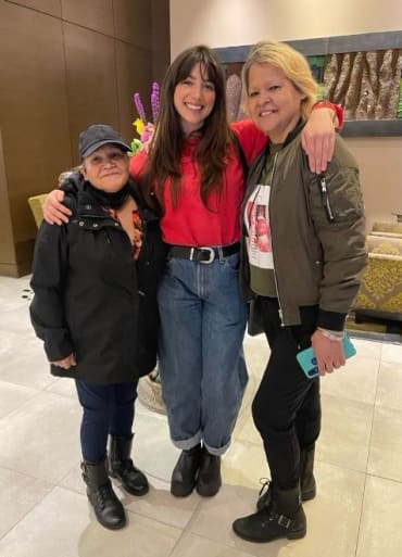 Janille and Effie with Indigenous Patient Navigator, Vanessa Prescott