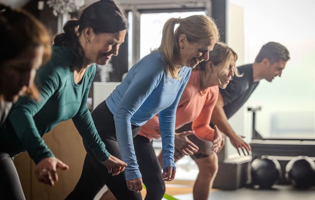 Women working out in a studio